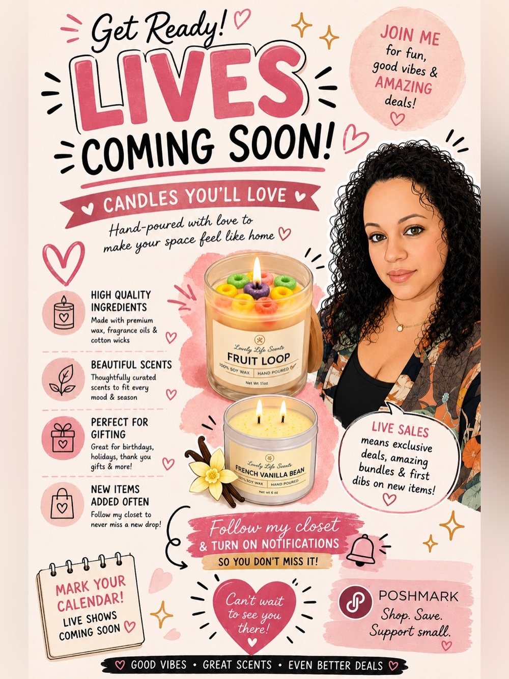 Lyzz0913 🕯️✨ LIVE SHARE SHOWS COMING SOON 🛍️ Cozy Scents, Great Finds 💖
